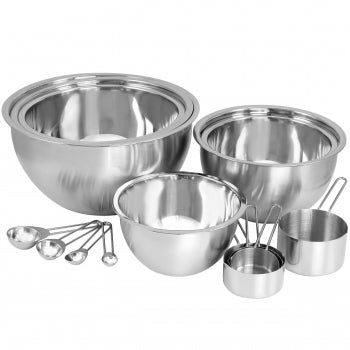 14 Piece Stainless Steel Measuring Bowls and Cups set