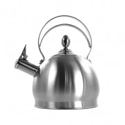 MegaChef 2.8 Liter Round Stovetop Whistling Kettle in Brushed Silver - Home Traders Sources
