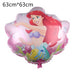 1PCS Mermaid Princess shell shaped aluminum film balloon 63*63cm - Home Traders Sources