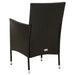 Patio Chairs with Cushions 2 pcs Poly Rattan Black - Home Traders Sources