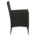 Patio Chairs with Cushions 2 pcs Poly Rattan Black - Home Traders Sources