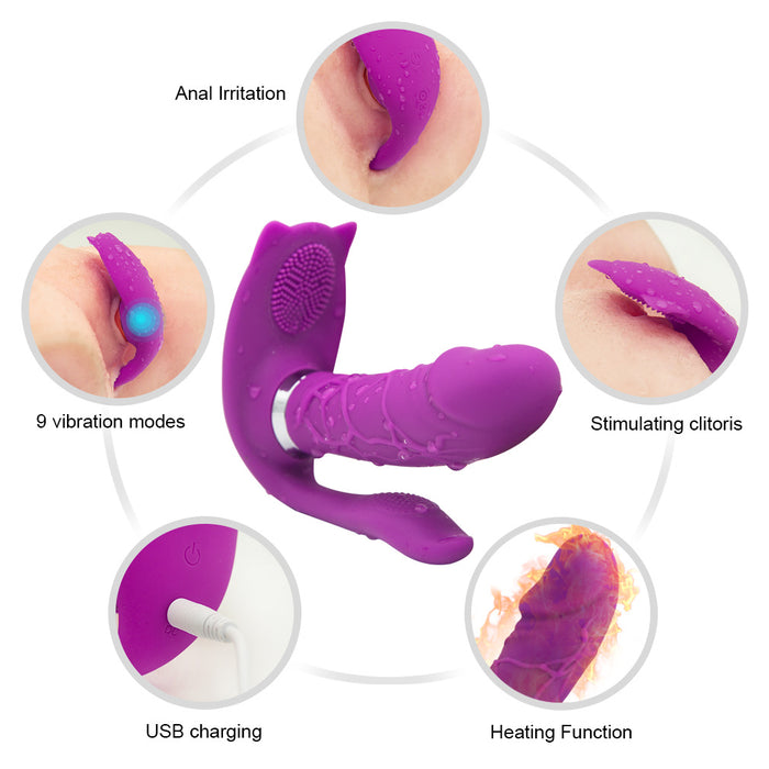 Pleasure Licking Wearable Vibrator Smooth Flexible Silicone - Home Traders Sources