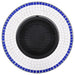Mosaic Fire Pit Blue and White 26.8" Ceramic - Home Traders Sources