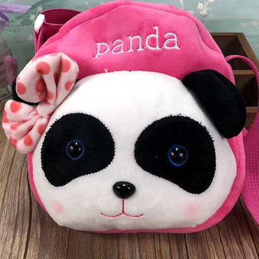 Pink Panda Kids Backpack Cute Plush Crossbody Bag Snack Bag Go Out Decor Small Bag - Home Traders Sources