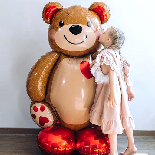 91X67cm Big Bear Foil Balloon Large Size Love Heart Wedding Decoration For Kids Birthday Party Decor Helium Globos Baby Shower - Home Traders Sources