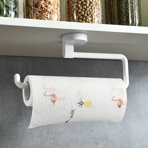 Kitchen Paper Towel Rack Wall-mounted Paper Rack Hanging Shelf Cling Film Bag Storage Rag Rack Roll Paper Rack Without Punching - Home Traders Sources