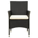 Patio Chairs with Cushions 2 pcs Poly Rattan Black - Home Traders Sources