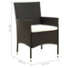 Patio Chairs with Cushions 2 pcs Poly Rattan Black - Home Traders Sources