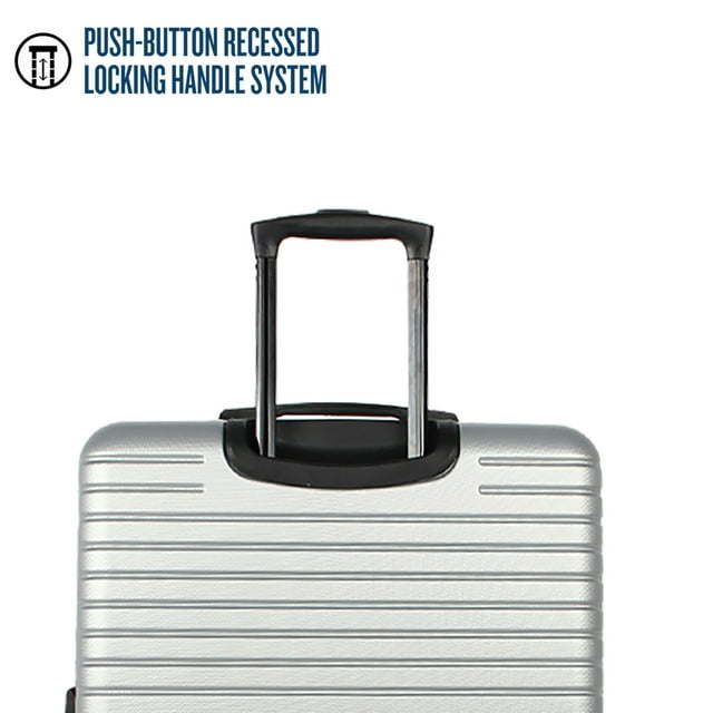 Hard Side 20' Expandable Carry-on Luggage, Silver