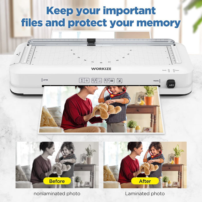 Laminator Machine with Laminating Sheets 20 Pouches,